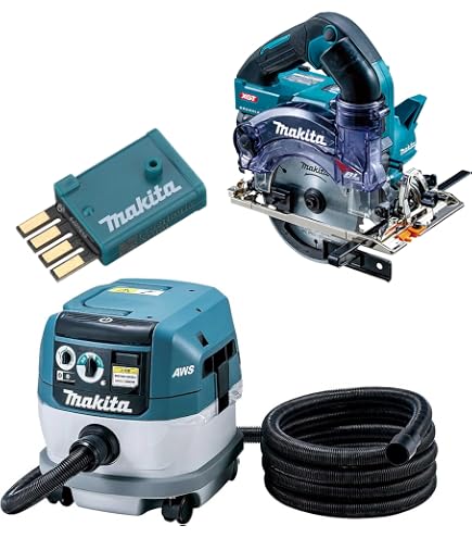 美品　makita 40v 125mm 充電式マルノコ　セット品 Amazon.co.jp: マキタ 40V 無線連動集塵機+40V 125mm充電式防塵